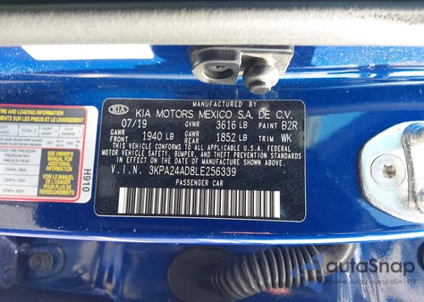 2020 Kia Rio S from USA, damaged, VIN 3KPA24AD8LE256339